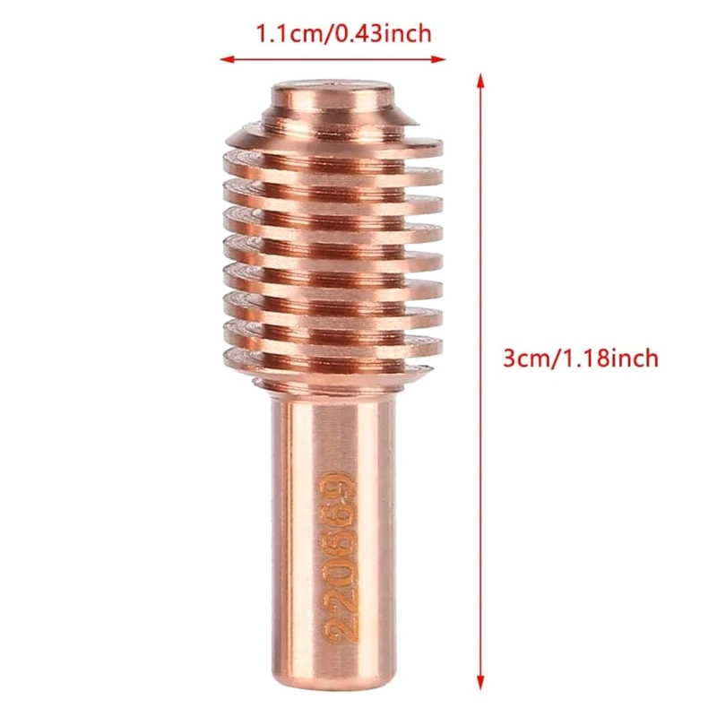 

10Pcs 220669 Plasma Electrodes & 10Pcs 220671 Plasma Tips Fit Plasma Nozzles Torch Tips Cutting Consumables 45/65/85/105