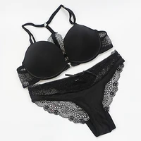 european and american sexy lace bra set front buckle y shaped shoulder strap beautiful back seamless gathered ladies underwear