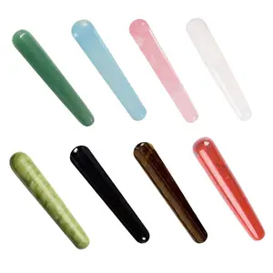 Йони-Палочка из розового кварца, белая Бриллиантовая палочка, обсидиан, палочка из натурального камня, тренажер кегеля для массажа тела, массажер для лица