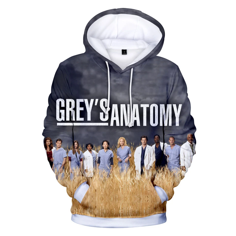 

Gray's Anatomy Hoody Men's and Women's Fashion 3D Printing Hoodies Sweatshirt Tumblr Grays Anatomy Children's Gift Jacket Jacket