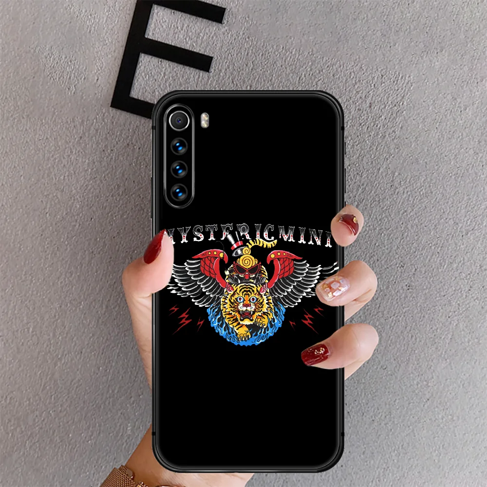 

Hysteric Mini Japanese Brand Phone Case Cover For Xiaomi Redmi Note 7 7A 8 8T 9 9S 9A 10 K30 Pro Ultra Black Pretty Trend Soft
