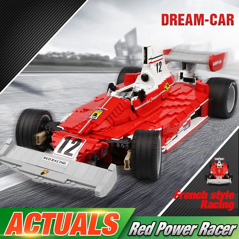 DHL XINGBAO 03023 Technic игрушечные машинки The Red power F1 комплект гоночных автомобилей