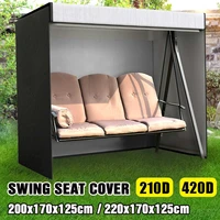 210d420d waterproof 3 seater swing seat cover outdoor table chair furniture dustproof cover garden patio swing hammock cover