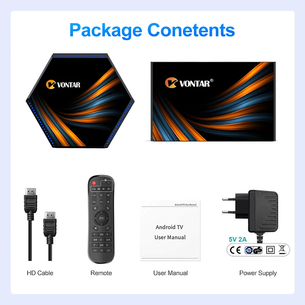 

VONTAR KK MAX TV Box Android 11 8GB RAM 64GB 4GB 32GB RK3566 Wifi 4K 8K Google Assistant Youtube Media player set top boxo