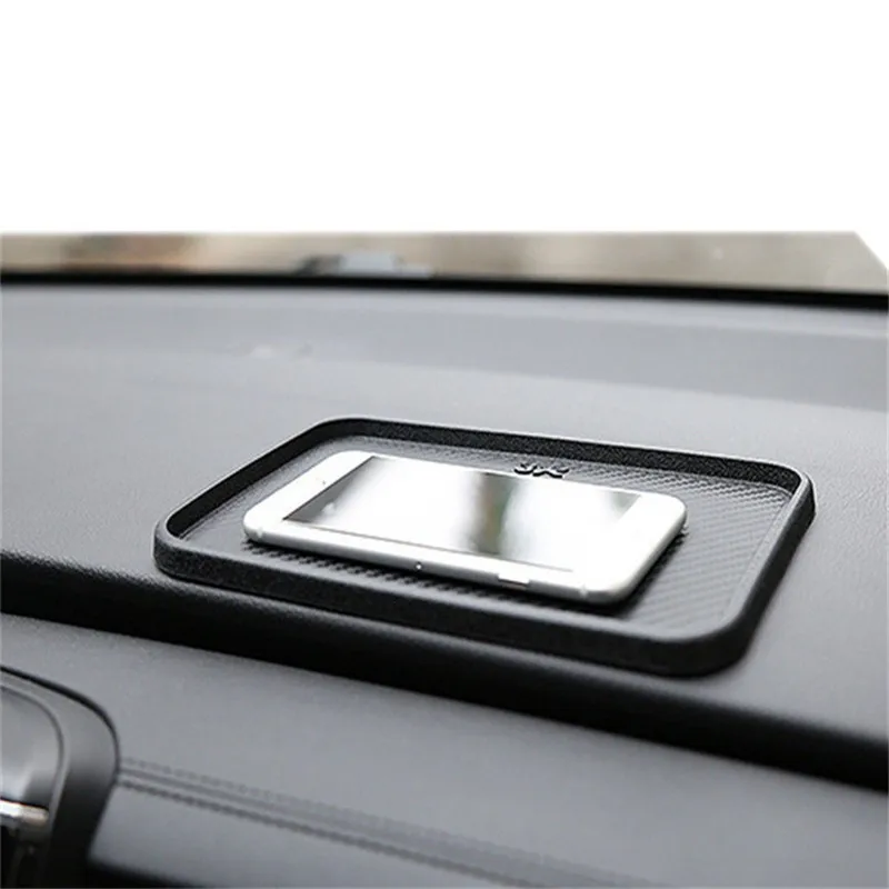 

Автомобильный держатель для телефона с узором из искусственного углеволокна 20x12,5 см, Противоскользящий коврик, автомобильный коврик для са...