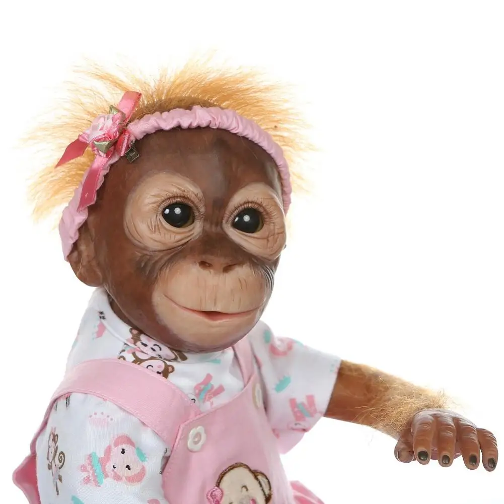 

52CM Handmade Detailed Paint Reborn Baby Monkey Newborn Baby Collectible Art