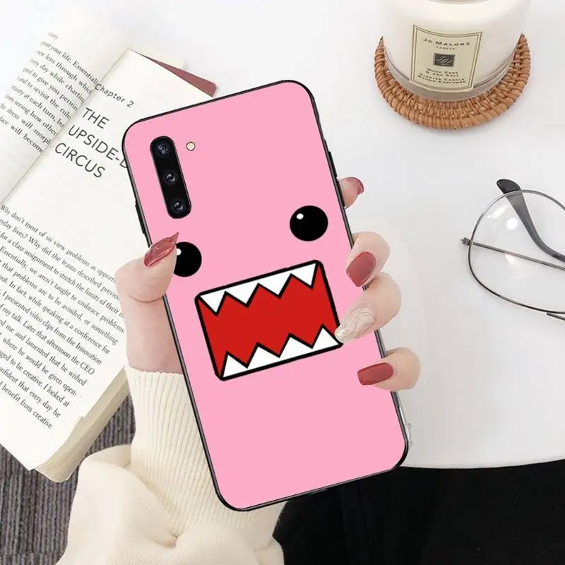 

HPCHCJHM Simple domo kun Black TPU Soft Phone Case Cover For Samsung Galaxy J7 J8 J6 Plus 2018 Prime Note 7 8 9 10 pro