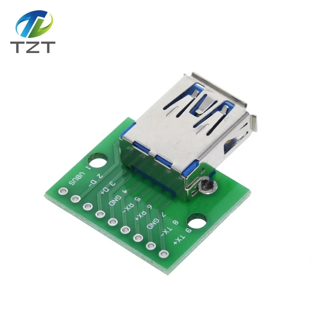 TZT MINI MICRO USB Для DIP адаптера/USB разъем 2,54 мм 5pin Женский Разъем b Тип USB2.0 Женский PCB конвертер USB-01