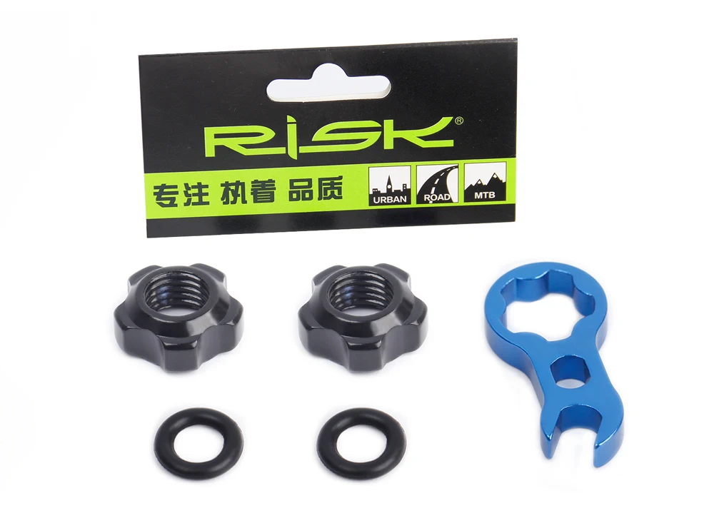 RISK Mtb велосипед Presta клапан гайка с установочным гаечным ключом велосипедная шина клапан сопло замок