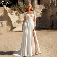 bohemia full sleeve lace wedding dresses sweetheart lace bride robes court train bridal gown a line vestidos de novia