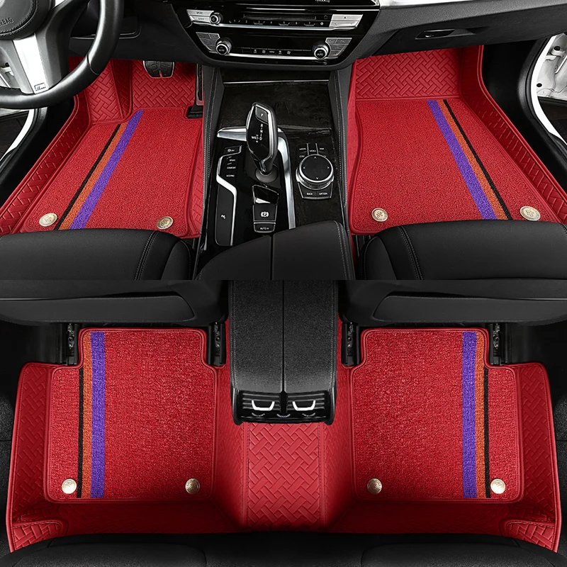 

Custom Leather car floor mats for Audi Q3 A3 A6 Q5 A4 Q7 A5 A7 S3 S5 S6 S7 S8 R8 TT SQ5 SR4-7 A1 A8 Double foot mats