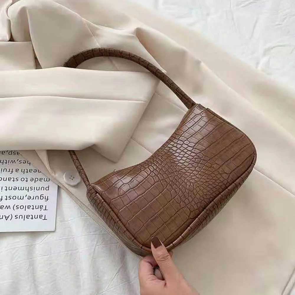 

2021 New Messenger Bags Lady Shoulder Bag Fashion Casual Handbag Stone Pattern Lady Bags Luxury Brand Female Bags Shoulder Bags