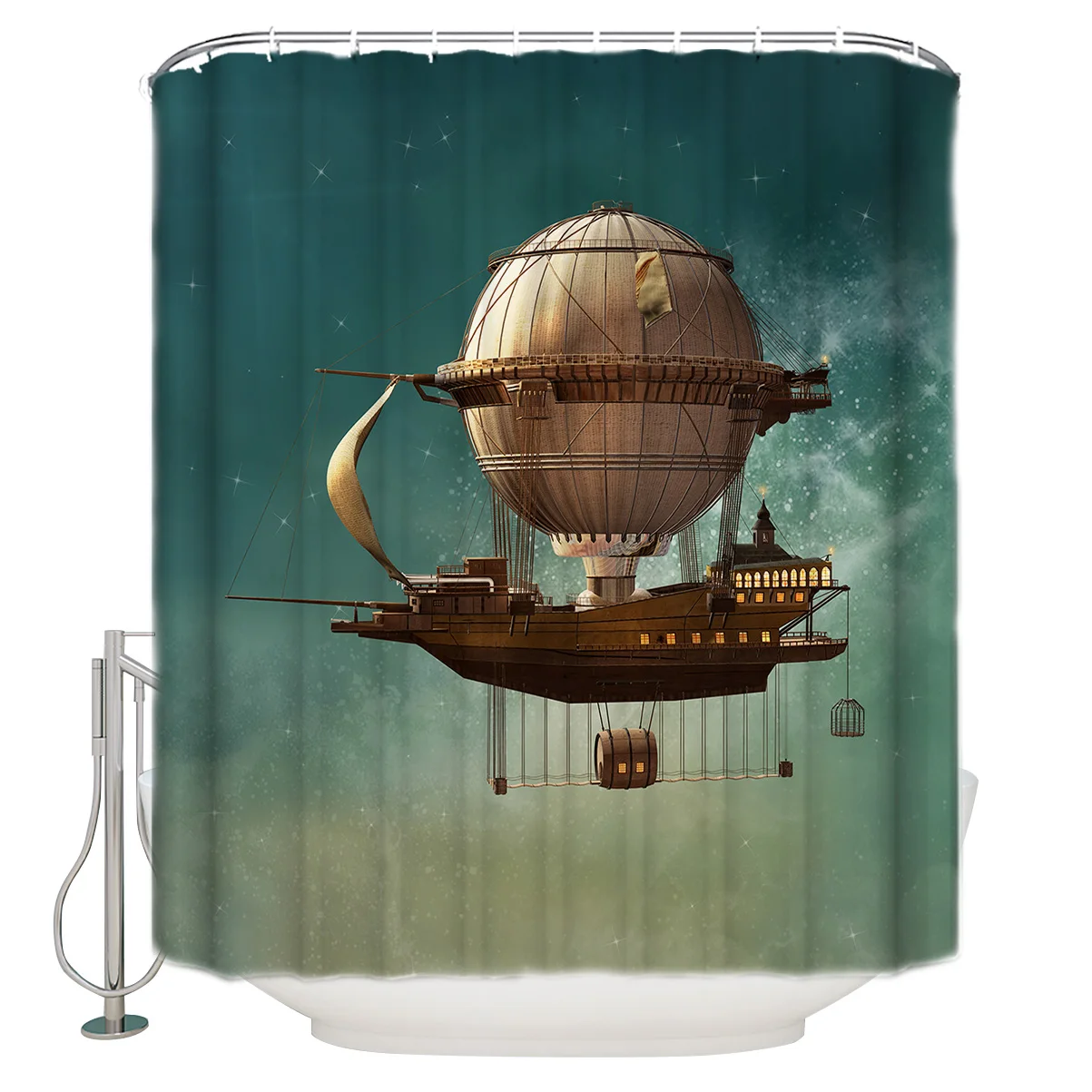 Паровой воздушный корабль занавеска для душа Водонепроницаемая ванной из