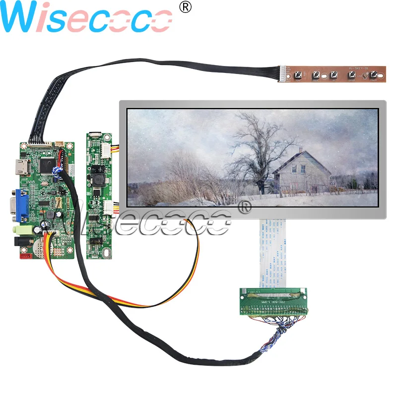 Full Set 10,3 дюймов 1920*720 разрешение ips ЖК-экран 50-pins HSD103KPW2-A10+ LVDS HDMI VGA плата контроллера - Цвет: Full Set