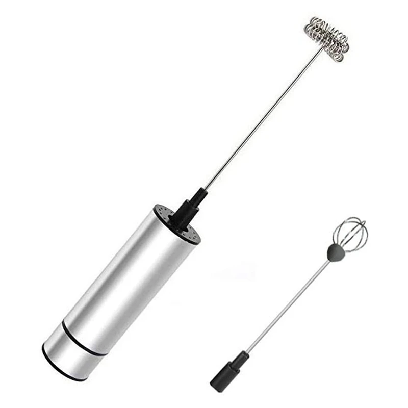 Electric Hand-Held Milk Frother Whisk Stainless Steel Mixing Machine Kitchen Household Operated Foam Maker For Coffee | Бытовая техника