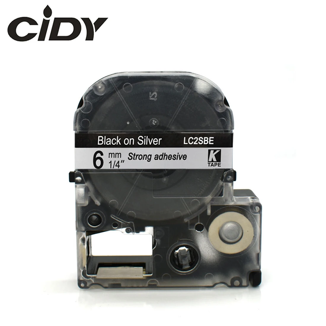 CIDY 6 мм черный на серебристом SM6X/LC-2SBE9 LC-2SBE LC 2SBE LC2SBE совместимые ленты этикеток для