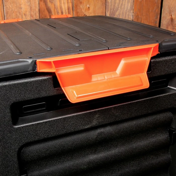 Компостер пластиковый 320 л с крышкой 65 × 75 см черный |