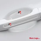 4 шт., прозрачные наклейки на дверную ручку автомобиля, из эпоксидного силикона