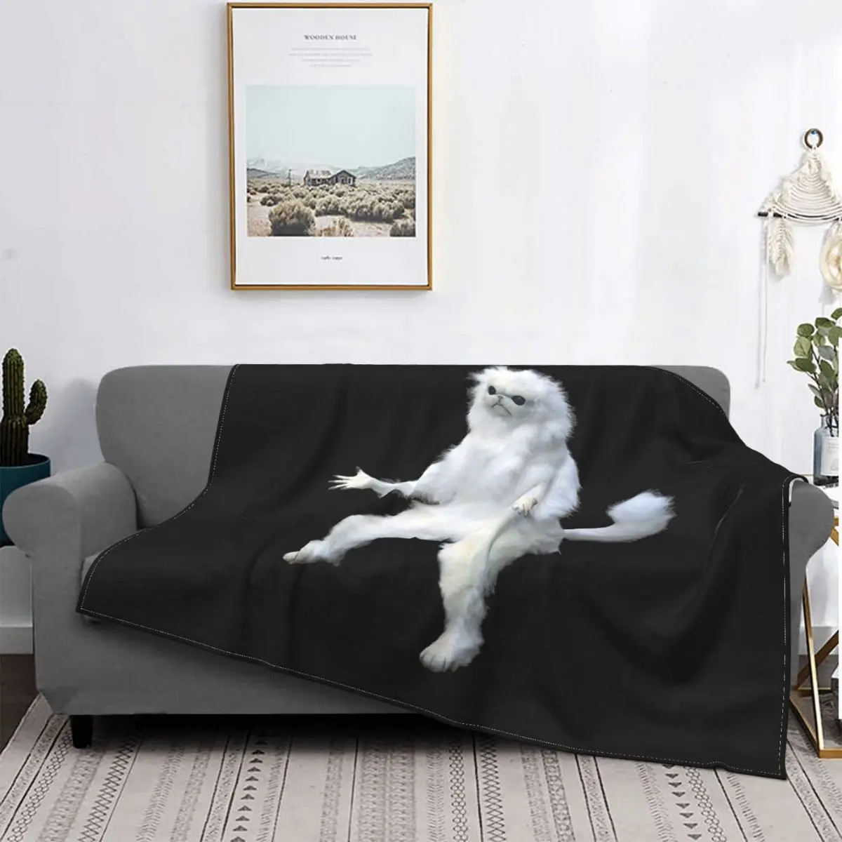 

Manta persa para habitación de gato, colcha a cuadros para cama, sofá, manta térmica a cuadros