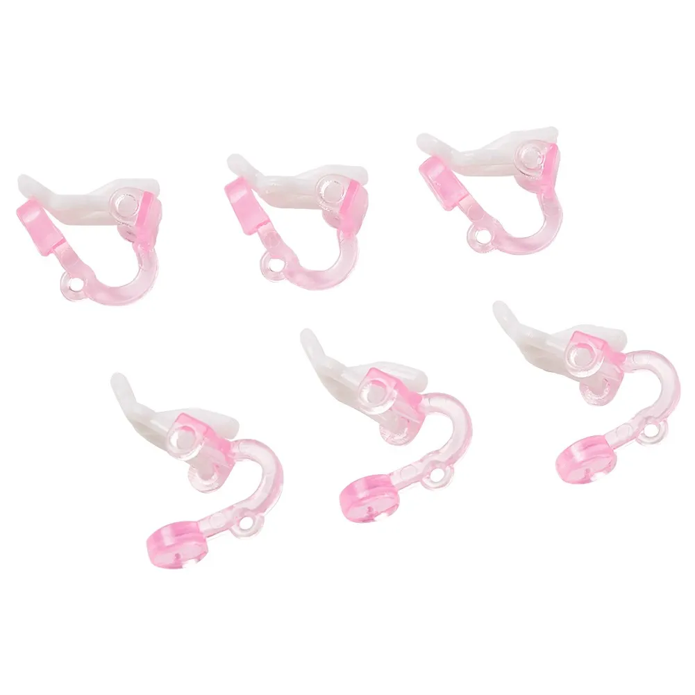 

50pcs 14x9x13mm Pink Plastic Clip-on Earring Findings DIY Earring Findings For Jewelry Making