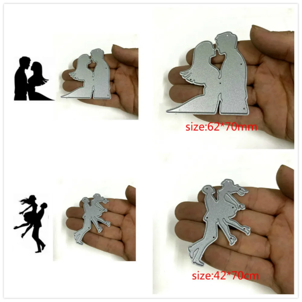 

Love Man Woman Dancing Metal Cutting Dies Scrapbooking New Craft Stamps Cutdie Embossing Card Make Stencil