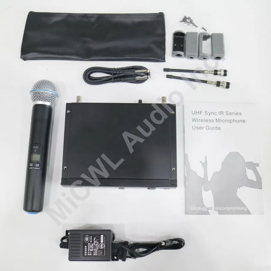 100% MiCWL бренд SLX SLX24 BETA58/SM 58 UHF профессиональная Беспроводная микрофонная система