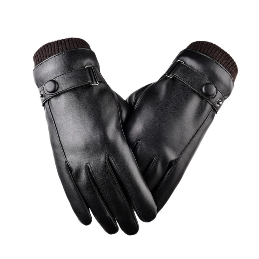 

Motorcycle Gloves Men Women Winter Warm PU Leather Full Finger Gloves Touching Screen Waterproof Windproof Motorbike Gloves