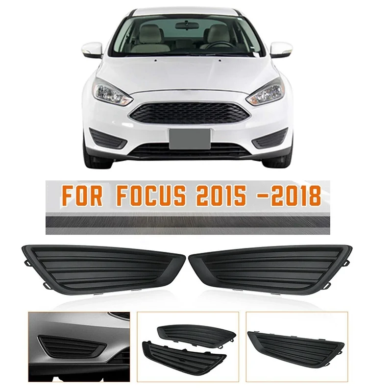 

for Ford Focus S/SE Models 2015 Front Fog Light Lamps Frame Grille Cover Bezel Trim Left Driver and Right Passeng