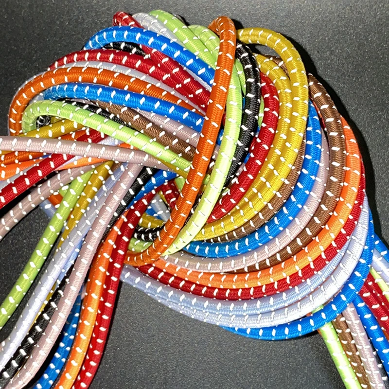 Латексная Светоотражающая эластичная веревка 3 мм светящаяся лента для