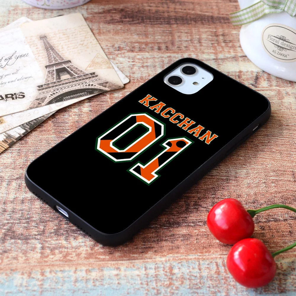 

For iPhone Kacchan Bakugo Jersey Soft TPU Border Apple iPhone Case
