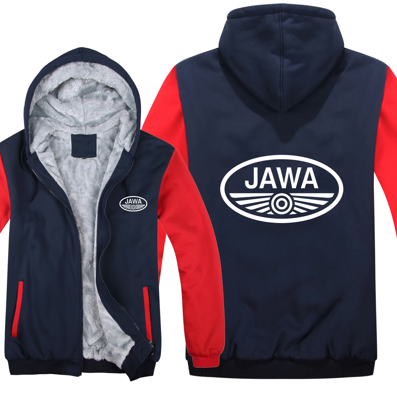 

Winter Motorcycle Hoodies Jacket Fashion Pullover Man Coat Wool Liner Fleece for Jawa Sweatshirts Coat
