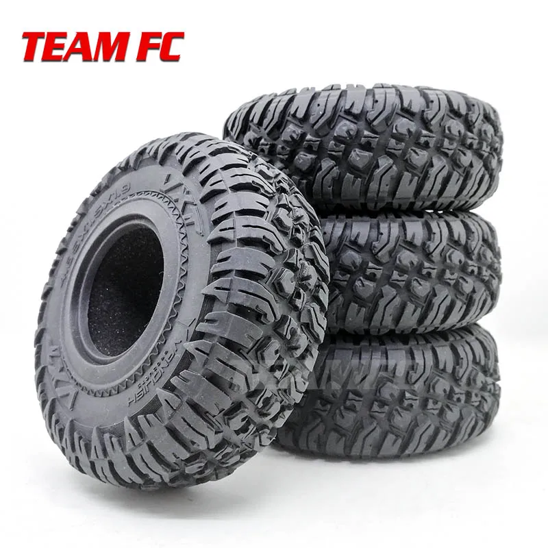 

4PCS 118MM 1.9" Rubber Rocks Tyres / Tires for 1:10 RC Rock Crawler car for Axial SCX10 90047 D90 D110 TF2 TRX-4