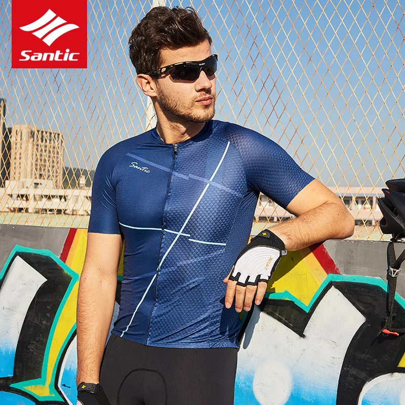 Santic Top Велоспорт Джерси мужские летние новые MTB дорожный велосипед с коротким