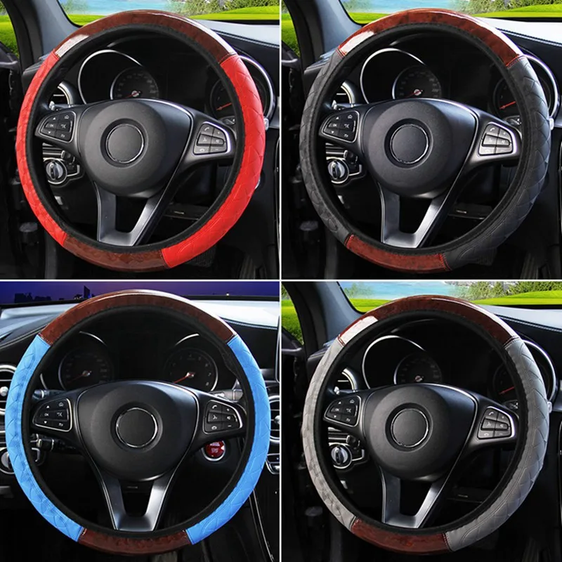 

Car Universal Steering Wheel Anti Slip Protection Cover Without Inner Ring Wheel Steering Leather Pad Without Inner Ring Braid