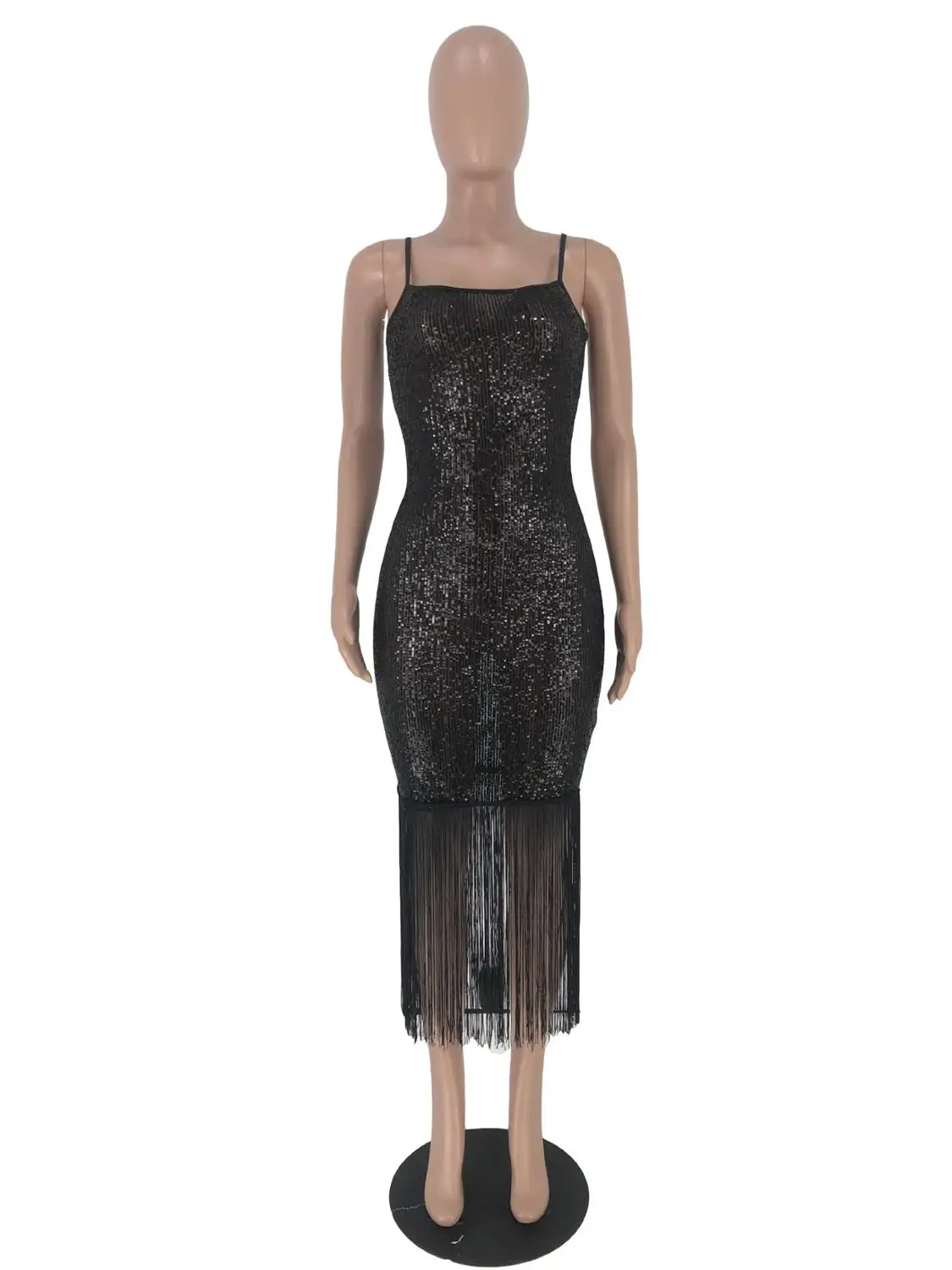 Уникальное дизайнерское сексуальное платье с кисточками и пайетками летнее без