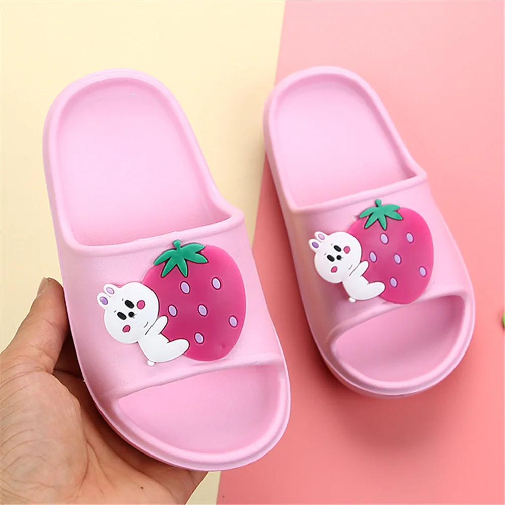 Летняя детская обувь для девочек Тапочки с рисунком осьминога героями из