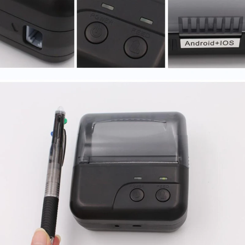 

80HB4 Portable Bluetooth Receipt Printer Handheld Receipt Printer Takeaway Wireless Bluetooth Printer
