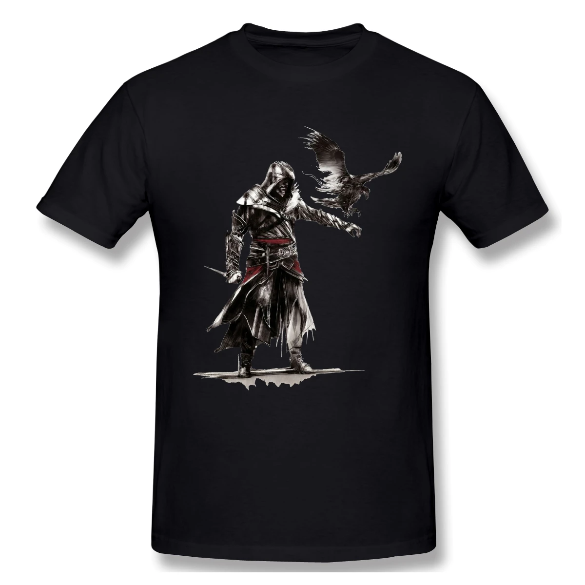 Мужские футболки assassins creed Забавные топы с татуировкой в горошек из чистого