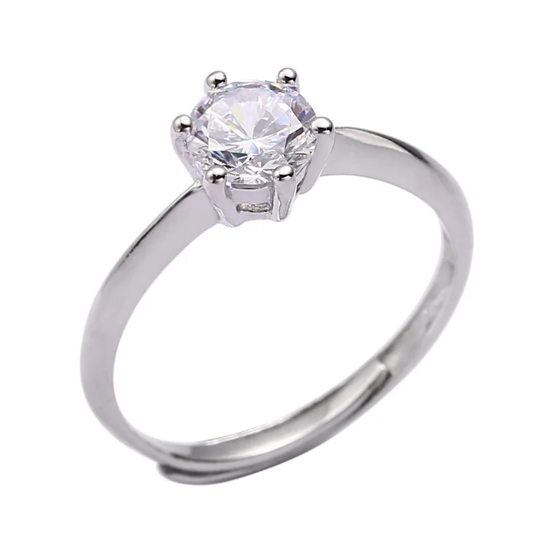 

Shiny Cubic Zirconia 100% 925 Sterling Silver Rings For Women High Quality Fine Jewelry Femme Ring Luxurious Wedding Flyleaf