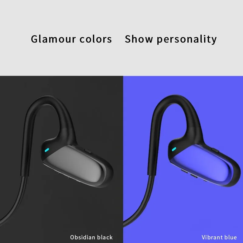 

F808 Bone Conduction Headphones Headsets Wireless Bluetooth Sports Earphones TPE Skin-friendly IPX5 Waterproof Music Headphones