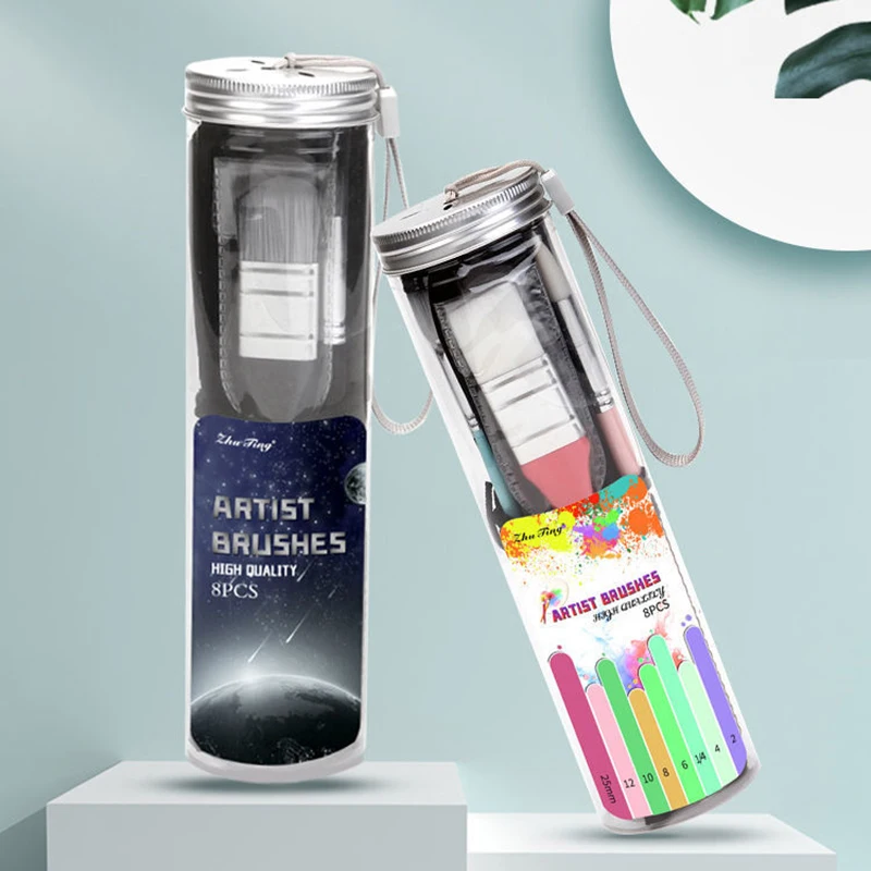 8 акварельных кистей сумка для хранения ПВХ трубка нейлоновая кисть