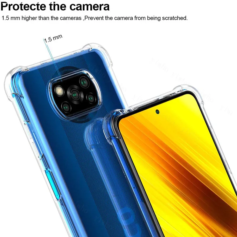 poco x3 phone case anti fall soft tpu case for xiaomi pocox3 nfc transparent soft little x3 pocophonex3 x 3 x3nfc back cases free global shipping