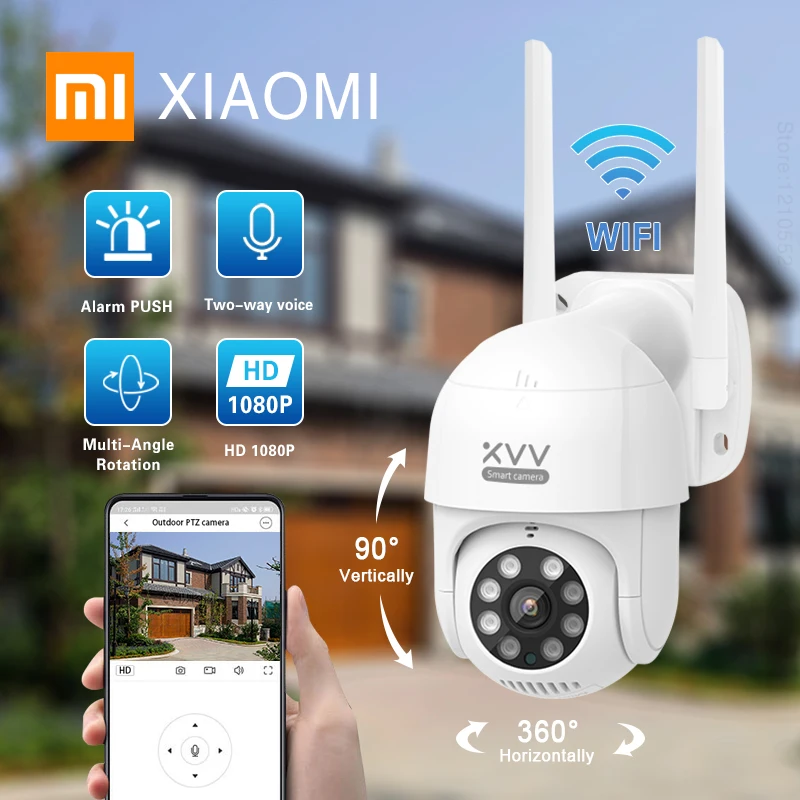 Экшн камера Xiaomi Mijia Xiaovv PTZ IP65 инфракрасное ночное видение вращение 1080P HD качество