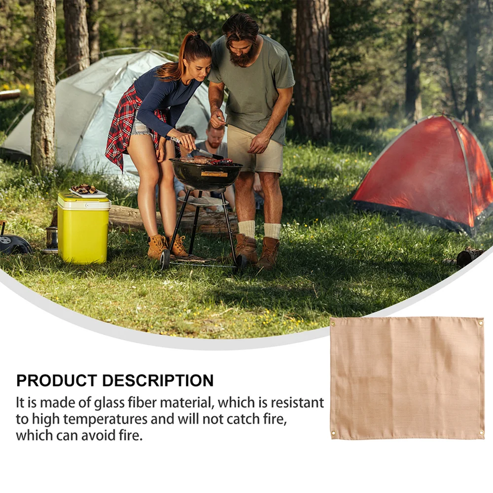 

1pc 45x45cm Fireproof Mat Portable Lightweight Picnic Camping Insulation Mat
