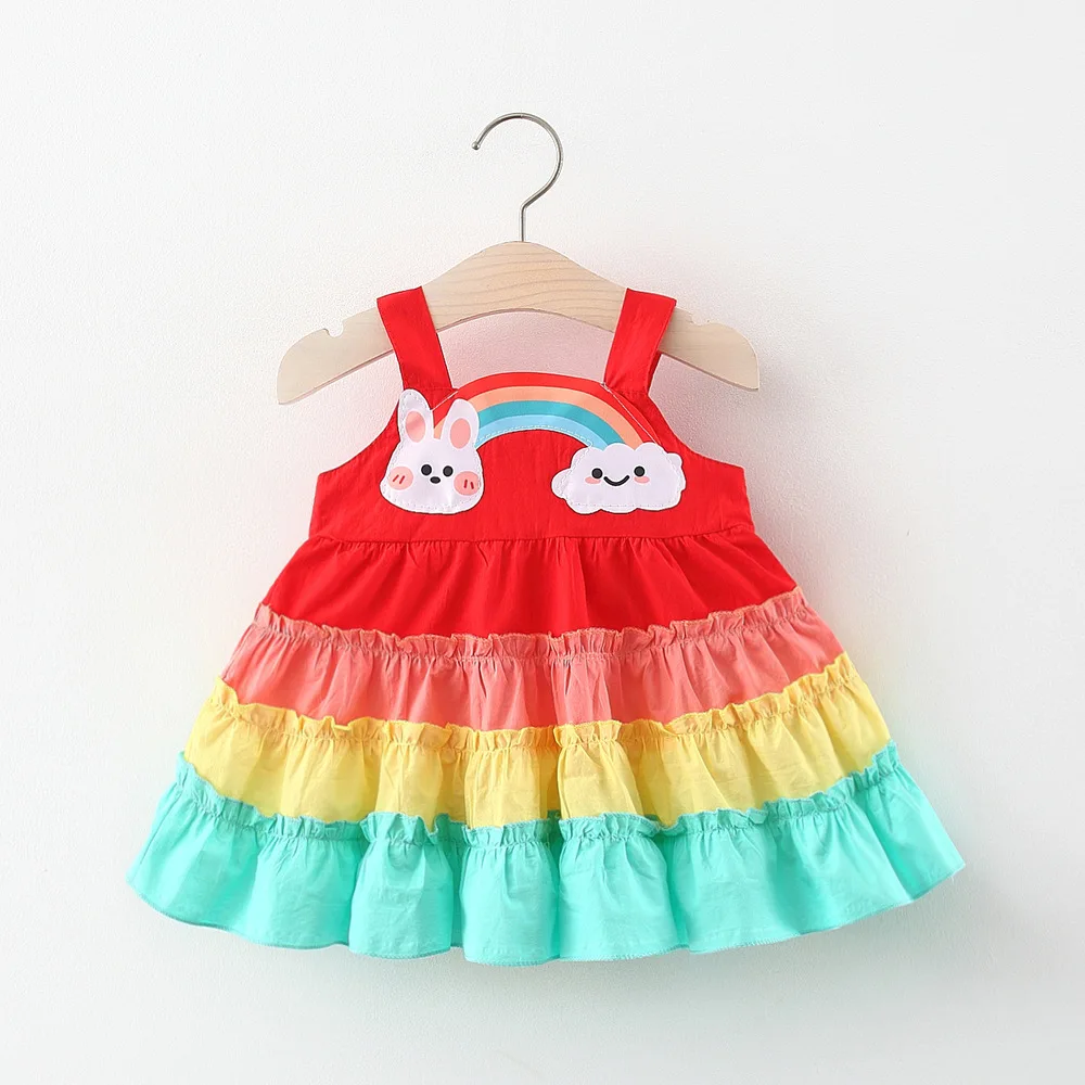 

0-2 T baby girl clothing suspender dress for summer newborn baby girl clothes 1 year babies birthday princess tutu dresses dress