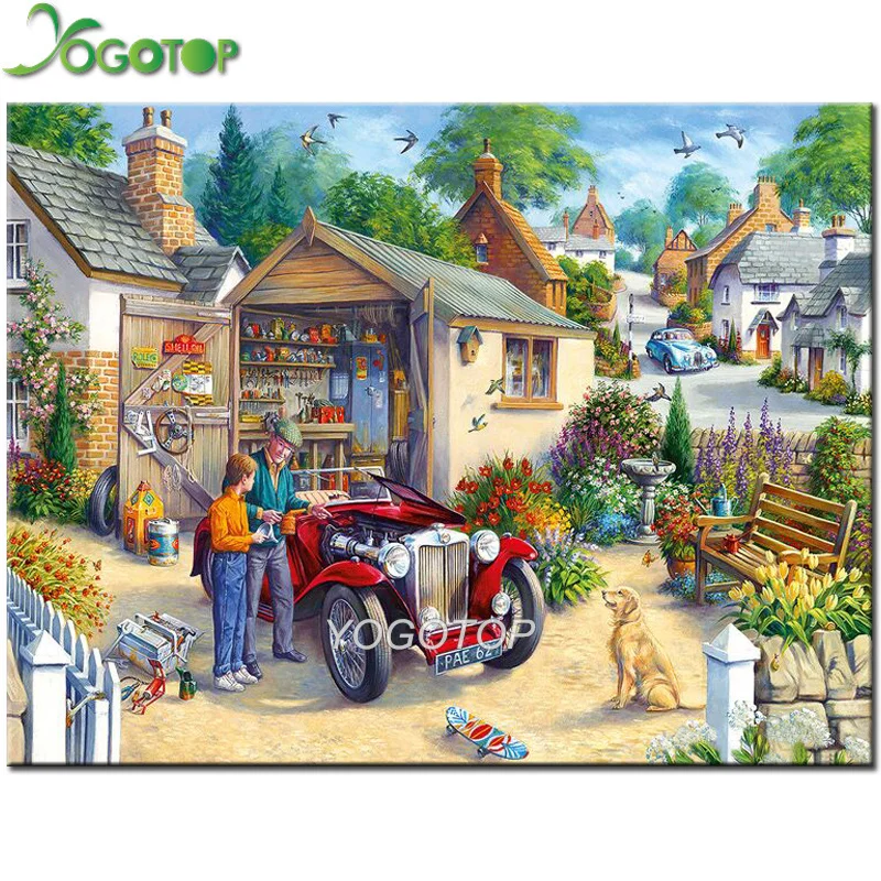 

Алмазная 5d картина для дома, автомобиля, полная картина, квадратная, круглая, Алмазная мозаика, пазлы, вышивка крестиком, магазин ремонта авт...