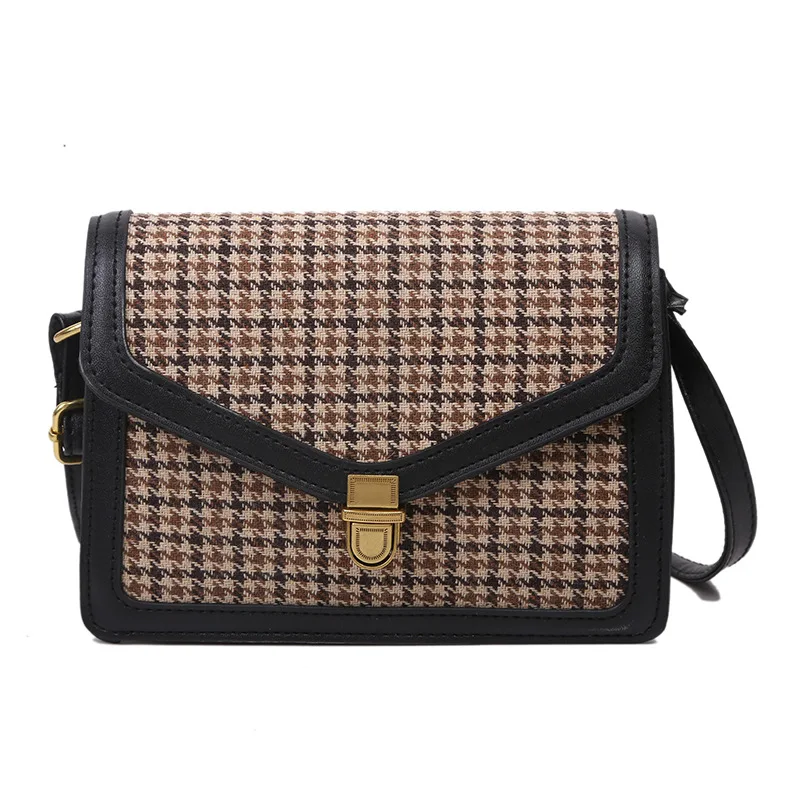 

2020 New Retro Lattice One Shoulder Messenger Bag Fashion Women's Bag