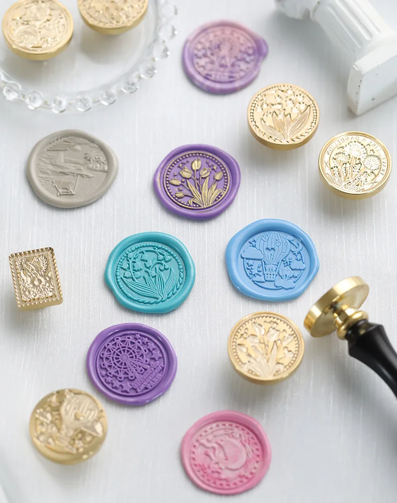 Металлическая уплотнительная головка Snow Deer в стиле ретро воск для скрапбукинга