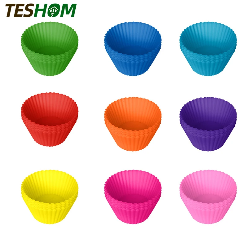 20 шт./компл. силиконовая форма для кекса круглая формы выпечки кухонная