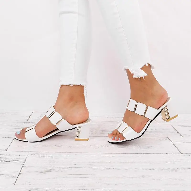 Сандалии женские на танкетке Нескользящие уличная пляжная обувь модные тапочки